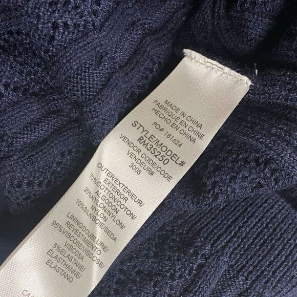 Splendid Womens Cosette Crochet Navy Tank size Medium New with Tags - Picture 7 of 8